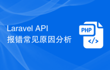 Laravel API报错常见原因分析