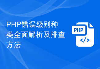 PHP エラー レベル タイプの包括的な分析およびトラブルシューティング方法