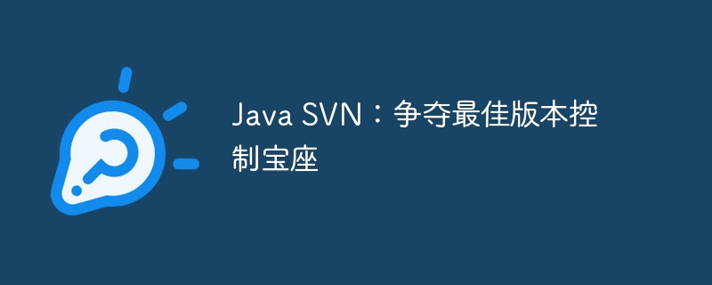 java svn：争夺最佳版本控制宝座