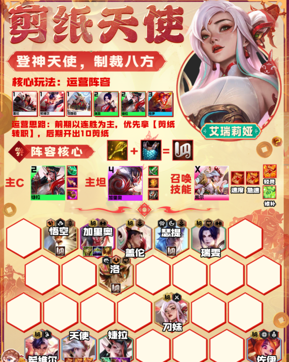 金铲铲之战s10剪纸天使阵容怎么搭配 S11剪纸天使阵容推荐