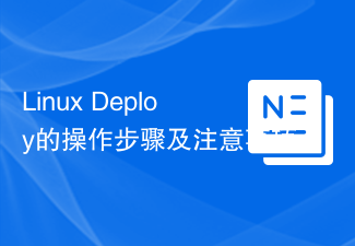 Étapes et précautions de fonctionnement de Linux Deploy