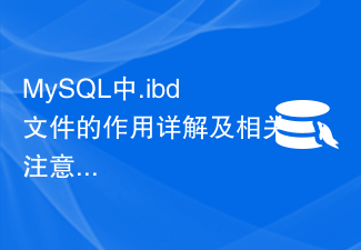 MySQLにおける.ibdファイルの役割と注意事項について詳しく解説