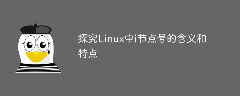 探究Linux中i节点号的含义和特点-linux运维-