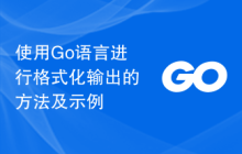 使用Go语言进行格式化输出的方法及示例