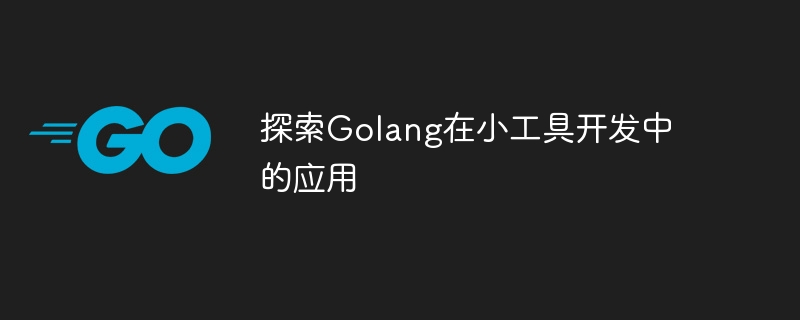探索golang在小工具开发中的应用