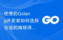 优秀的Golang开发者如何选择合适的编程语言