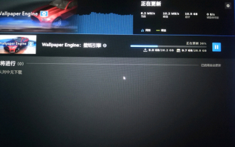 What should I do if the wallpaper engine update is too large?