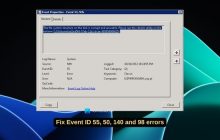 修复事件ID 55，50，98，140磁盘错误在事件查看器