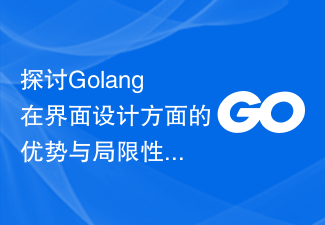 探讨Golang在界面设计方面的优势与局限性