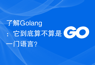 了解Golang：它到底算不算是一门语言？