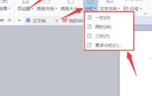 WPS文档分栏怎么设置