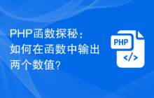 PHP函数探秘:如何在函数中输出两个数值?