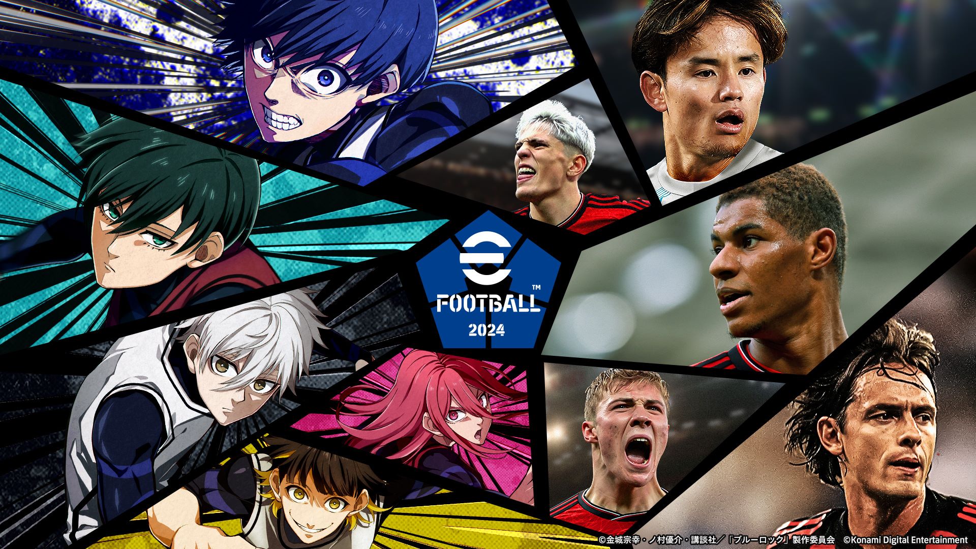 KONAMI football game eFootball cooperates with animation masterpiece Blue Prison