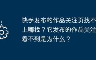 Where can I find the follow page of a work published by Kuaishou? Why can't I see the attention page of the works it publishes?