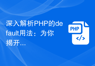 An in-depth analysis of the default usage of PHP: revealing its secrets for you
