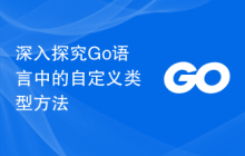 深入探究Go语言中的自定义类型方法