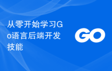从零开始学习Go语言后端开发技能