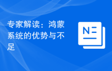 专家解读：鸿蒙系统的优势与不足