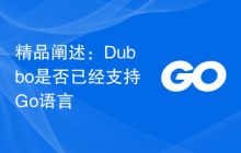精品阐述:Dubbo是否已经支持Go语言