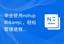 学会使用nohup和&，轻松管理进程