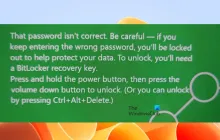 密码不正确，小心BitLocker警告