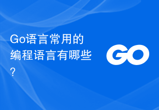 Go语言常用的编程语言有哪些？