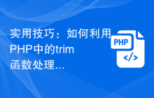 实用技巧：如何利用PHP中的trim函数处理中文空格