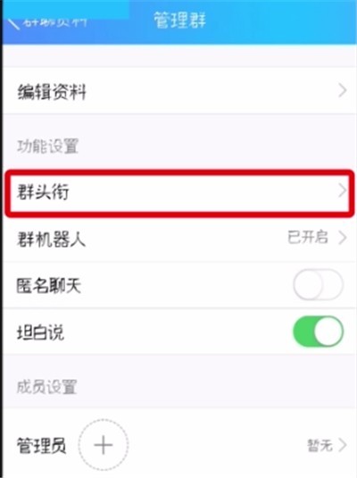 How to display title in QQ group