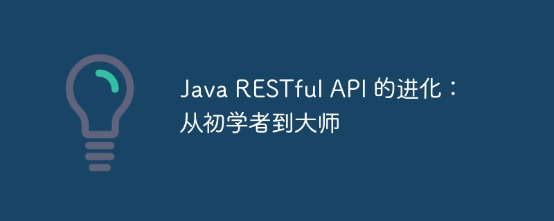 java restful api 的进化:从初学者到大师