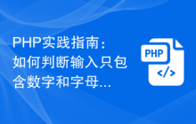 PHP实践指南：如何判断输入只包含数字和字母