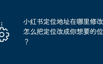 Où puis-je modifier l'adresse de localisation de Xiaohongshu ? Comment modifier le positionnement à l'emplacement souhaité ?