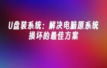 U盘装系统：解决电脑原系统损坏的最佳方案