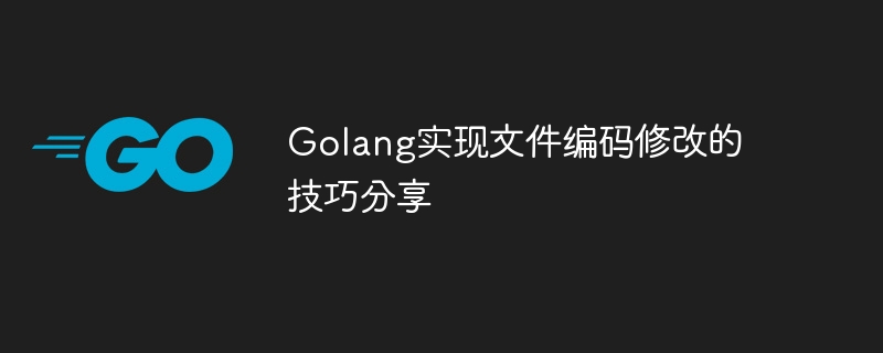 Golang实现文件编码修改的技巧分享-Golang-