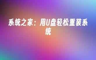 시스템 홈: USB 플래시 드라이브를 사용하여 시스템을 쉽게 재설치