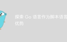 探索 Go 语言作为脚本语言的优势
