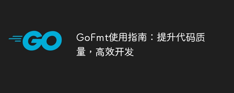 GoFmt使用指南：提升代码质量，高效开发