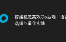 搭建稳定高效Go后端:语言选择与最佳实践