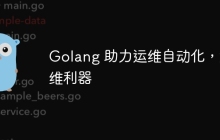 Golang 助力运维自动化，运维利器