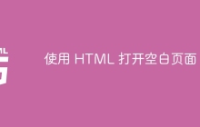 使用 HTML 打开空白页面