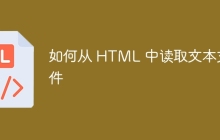如何从 HTML 中读取文本文件