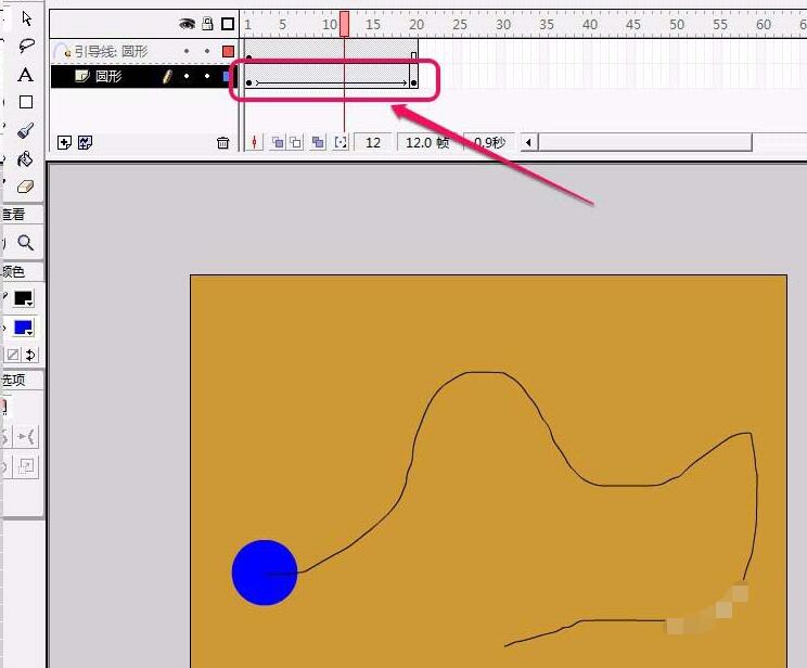 Flash使用引導線製作動畫效果的詳細步驟