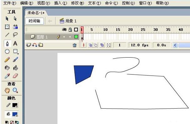 Flash钢笔工具怎么使用-Flash使用钢笔工具做出基础图形的方法