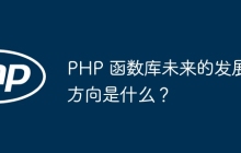 PHP 函数库未来的发展方向是什么?