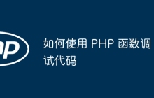 如何使用 PHP 函数调试代码