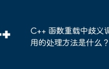 C++ 函数重载中歧义调用的处理方法是什么?
