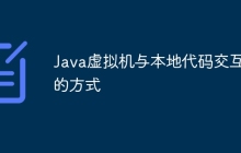 Java虚拟机与本地代码交互的方式