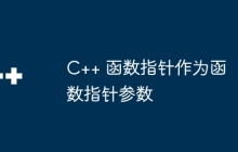 C++ 函数指针作为函数指针参数
