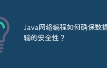 Java网络编程如何确保数据传输的安全性？
