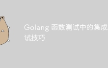 Golang 函数测试中的集成测试技巧