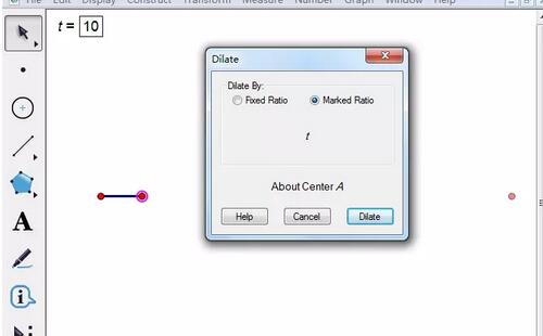 Graphical and textual operation methods for drawing fixed-value line segments on the geometric sketchpad